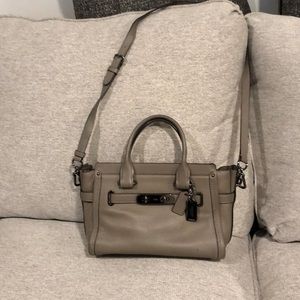 Gun metal pebble leather Coach purse